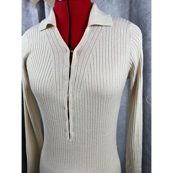 New VERO MODA Women's Size M MILLA V-neck Light Brown Knit Dress - Picture 2 of 6